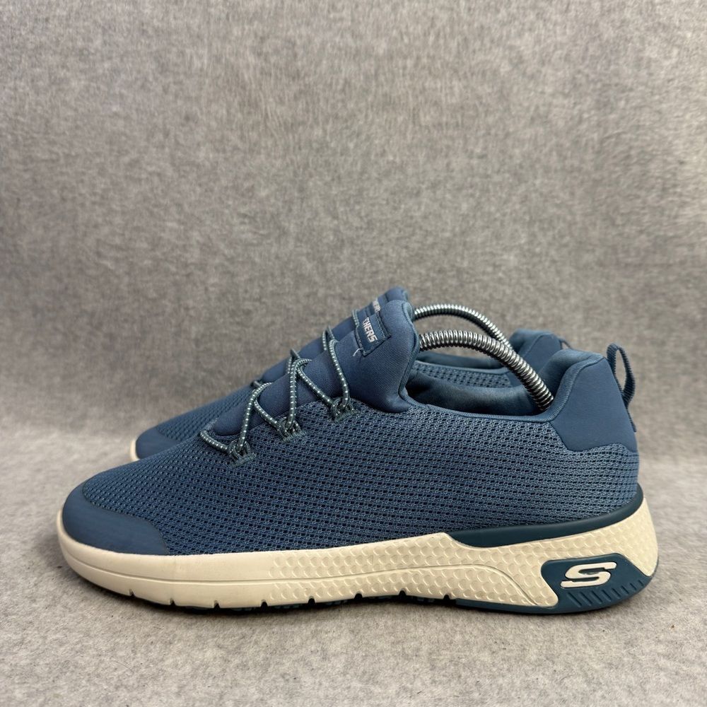 Skechers Shoes Womens Size 7.5 Blue & White Slip Resistant Work Sneakers 77281